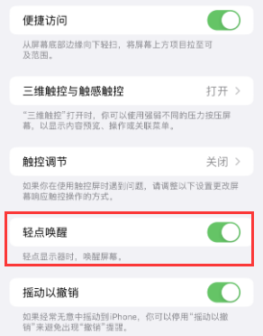 黄骅苹果授权维修站分享iPhone轻点无法唤醒怎么办