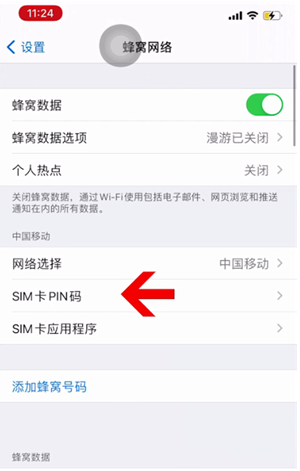 黄骅苹果14维修网分享如何给iPhone14的SIM卡设置密码 