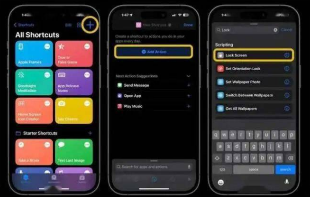 黄骅苹果14锁屏维修店分享iPhone14升级iOS16.4后如何创建锁屏快捷方式 